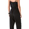 Dkny V Neck Ruffle Jumpsuit in Black - Lyst