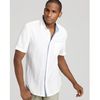 Elie Tahari Dave Shortsleeve Linen Sport Shirt Slim Fit in White for Men - Lyst