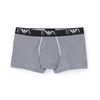 Emporio Armani Stretch Cotton Trunks in Blue for Men (striped white) - Lyst
