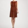 Fendi Perforated Leather Dress in Brown (black) - Lyst