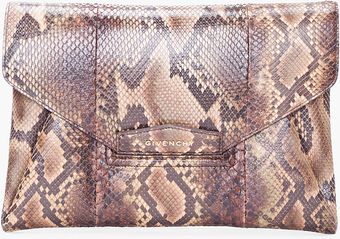  Python Skin Envelope Clutch 