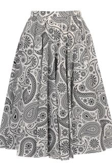 Jil Sander Exclusive Paisley Printed Cotton Circular Skirt - Lyst