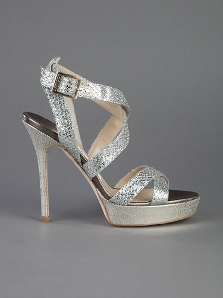 jimmy choo silver sandals sale