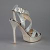 Jimmy Choo Vamp Sandal in Silver - Lyst