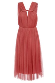 Lanvin Gathered Silk Tulle Dress - Lyst