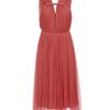 Lanvin Gathered Silk Tulle Dress in Pink - Lyst