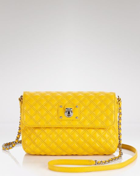 Marc Jacobs Skinny Quilted Leather Shoulder Bag in Yellow - Lyst