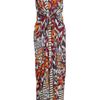 Matthew Williamson Printed Cotton Blend Jersey Maxi Dress in Multicolor (grape) - Lyst