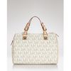 Michael Kors Grayson Large Logo Satchel  in Brown - Lyst