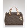 Michael Kors Grayson Large Logo Satchel  in Brown - Lyst