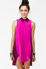 Nasty Gal Silk Colorblock Dress
