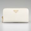 Prada Saffiano Ziparound Wallet in White (bianco (white)) - Lyst