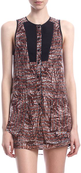Proenza Schouler Line Stripe Dress in Brown - Lyst
