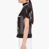 Rick Owens Leather Paneled Intarsia Jacket in Black - Lyst