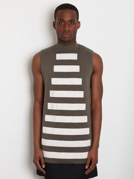 Rick Owens Loud Volume Sleeveless Knit in Gray for Men (grey) - Lyst