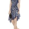 Roberto Cavalli Leopard Print Silk Georgette Dress in Blue (animal) - Lyst