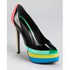 Ruthie Davis® Pumps Popsicle Patent Peep Toe in Multicolor (black multi) - Lyst