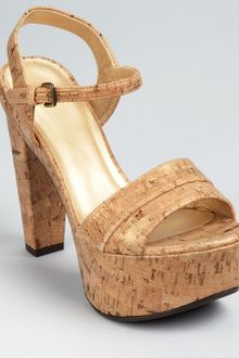 Stuart Weitzman Sandals Once Cork Platform - Lyst