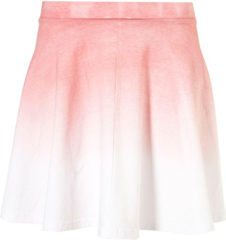 Topshop Pink Ombre Skater Skirt in Pink - Lyst