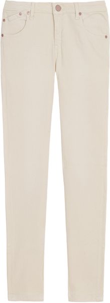 Victoria Beckham Ankle Power Skinny Jeans in Beige (denim) - Lyst