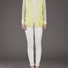 3.1 Phillip Lim Chiffon Back Cardigan in Yellow (lemonade) - Lyst