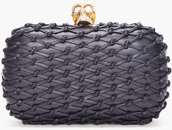 Alexander McQueen Black Box Net Skull Clutch - Lyst