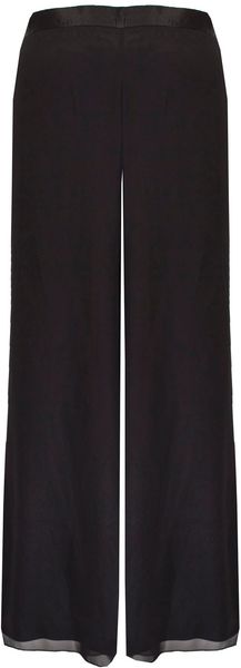 Ann Harvey Black Side Split Chiffon Trouser - Lyst