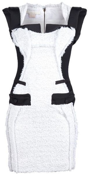 Antonio Berardi Melange Dress in White - Lyst