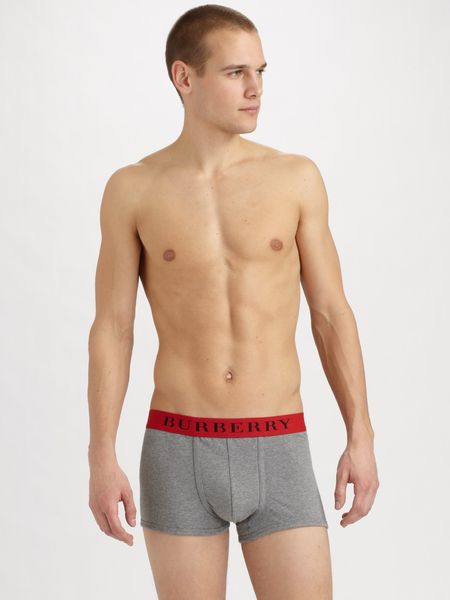 Burberry Logo Boxer Briefs in Gray for Men (GREY) - Lyst