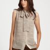 Chloé Sleeveless Silk Blouse in Beige (sand) - Lyst