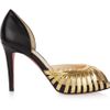 Christian Louboutin Corpus 100 Leather and Chain Pumps in Gold (black) - Lyst