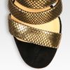 Christian Louboutin Mehari Metallic Leather and Suede Sandals in Gold - Lyst