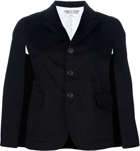Comme Des Garçons Cape Jacket in Black - Lyst