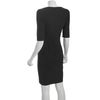 Diane Von Furstenberg Black Knit Jersey Zip Front Three Quarter Sleeve Shift Dress in Black - Lyst