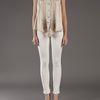 Elizabeth And James Sleeveless Silk Blouse in Beige - Lyst