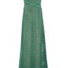Giulietta Twill and Tulle Halterneck Gown in Green - Lyst