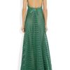 Giulietta Twill and Tulle Halterneck Gown in Green - Lyst