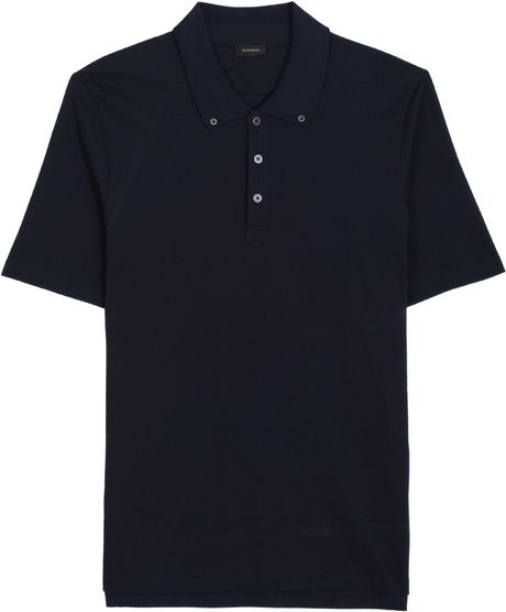 Jil Sander Cotton Polo in Purple for Men - Lyst