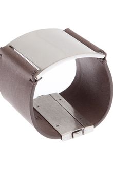 Maison Martin Margiela Leather and Brass Cuff - Lyst