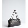 Prada Black Distressed Leather Chain Strap Shoulder Bag in Black - Lyst