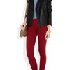 Rag & Bone Highrise Skinny Jeans in Red - Lyst