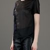 Stella Mccartney Lace Detail Blouse in Black - Lyst