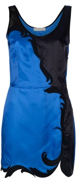  Twotone Paneled Dress 