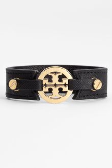 Tory Burch Logo Double Snap Cuff - Lyst