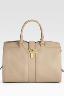 Yves Saint Laurent Cabas Chyc Leather Medium East West Satchel - Lyst