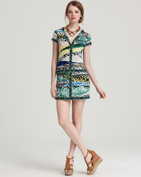 Bcbgmaxazria Shirt Dress Daly in Green (evergreen combo) - Lyst
