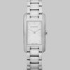 Burberry Check Stamped Rectangular Stainless Steel Watchsilvertone in Silver - Lyst