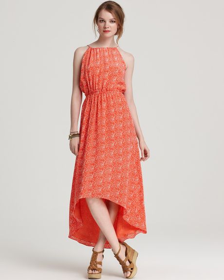 Cynthia Steffe High Low Dress Landa in Orange (hibiscus) - Lyst
