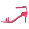 Diane Von Furstenberg Baina Suede Mid Heel Sandals in Pink (fuchsia) - Lyst