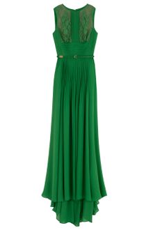 Elie Saab Silk Lng Drs W Lace Insert34 - Lyst